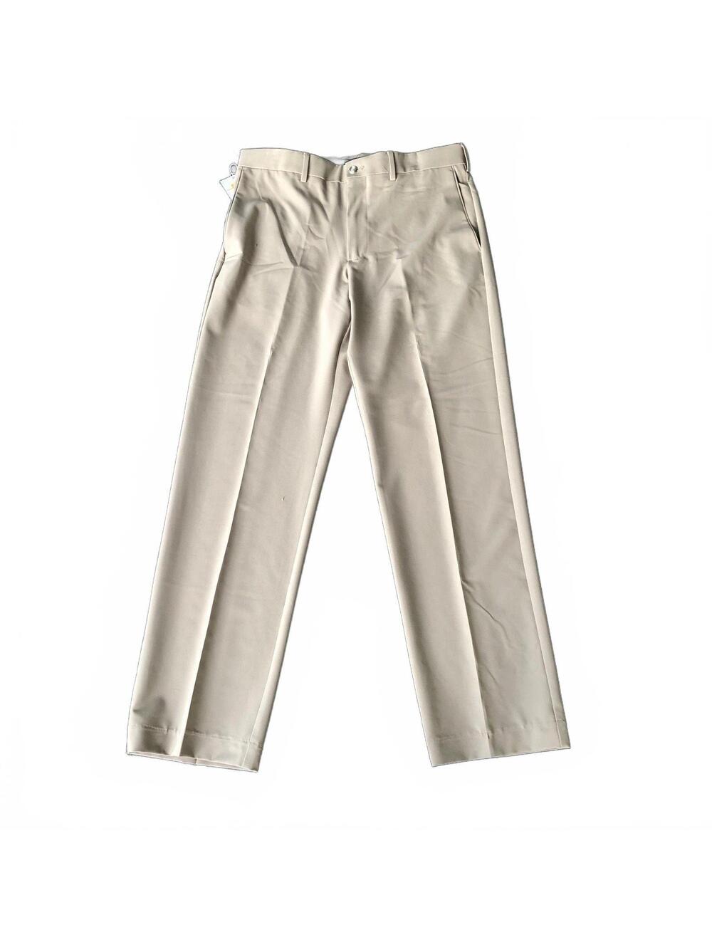 Savane Men's Straight Fit Khaki Dress Pants 32x32